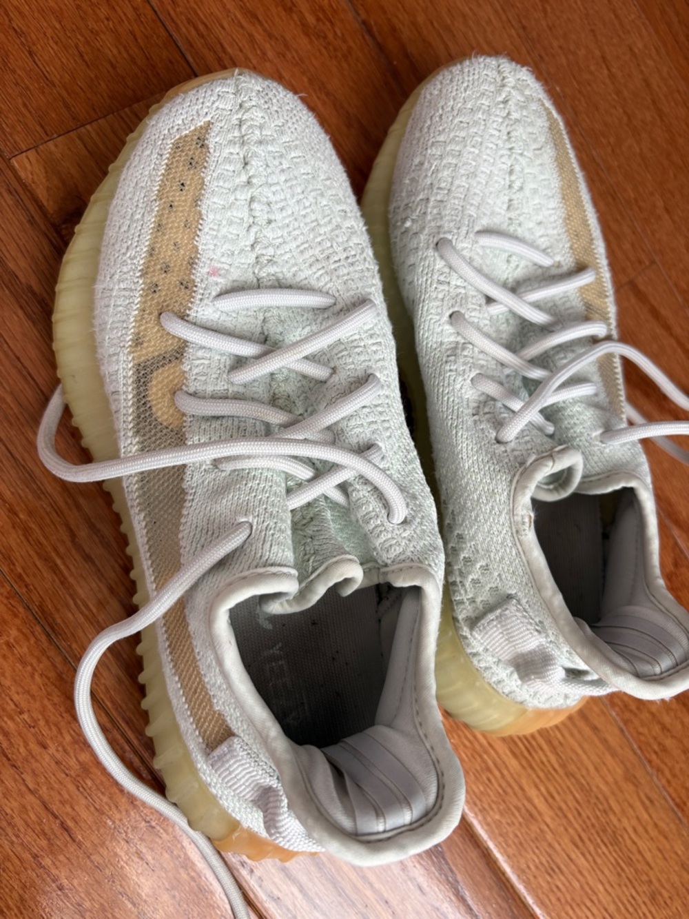 Yeezy Kids Sneakers - Light Mint Green Cream Accents